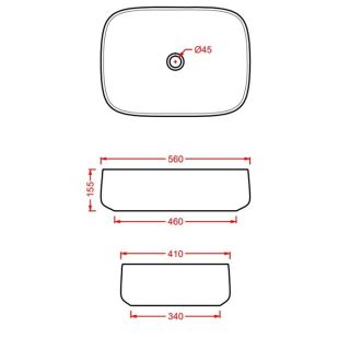 Раковина ArtCeram Cognac COL009 05 34 белая 56 см